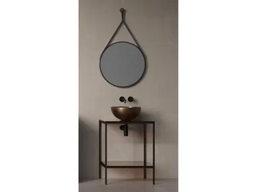 MAKE 35 - Floor-standing single vanity unit with mirror by LASA IDEA - view 2